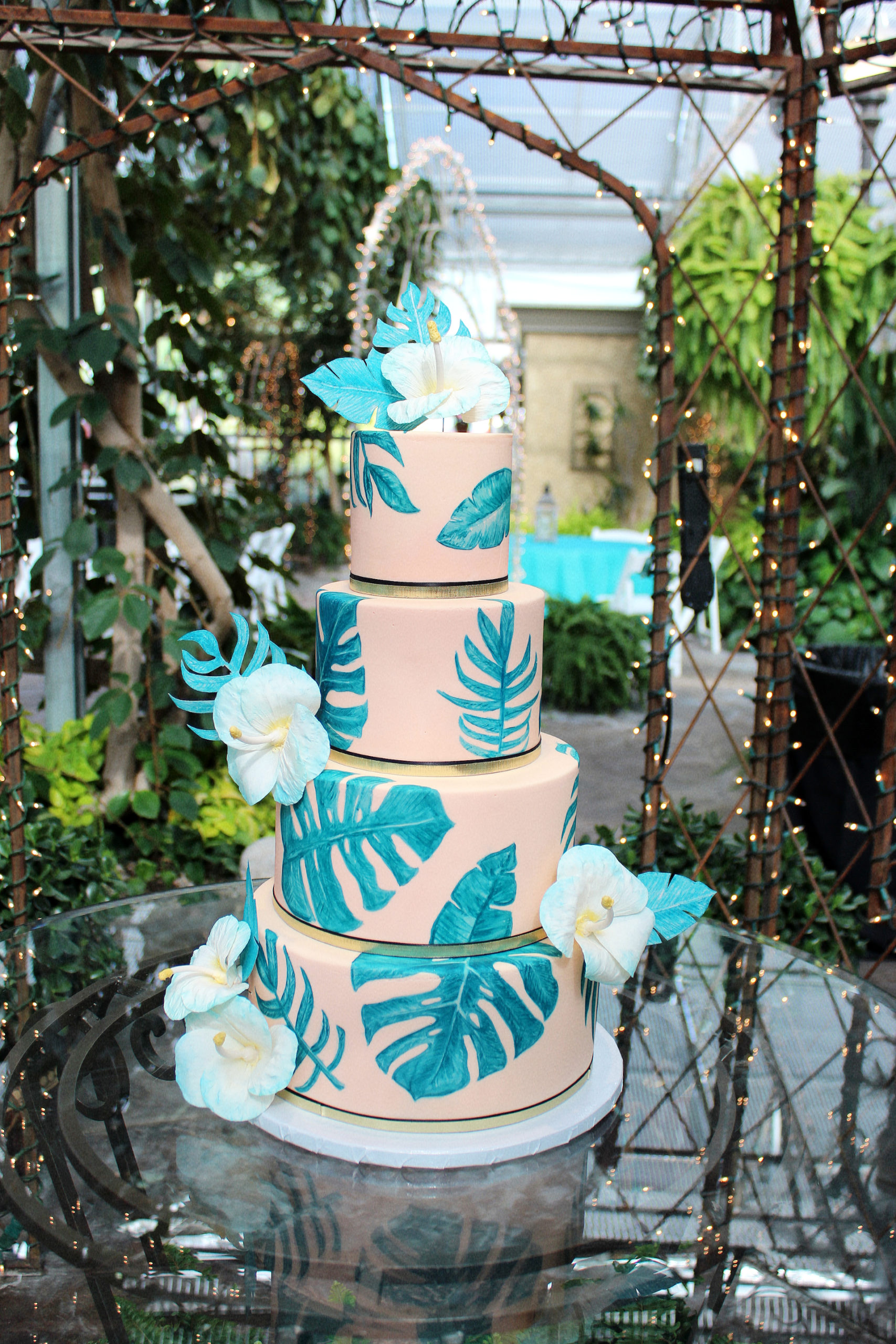 Hand Painted tropical cake