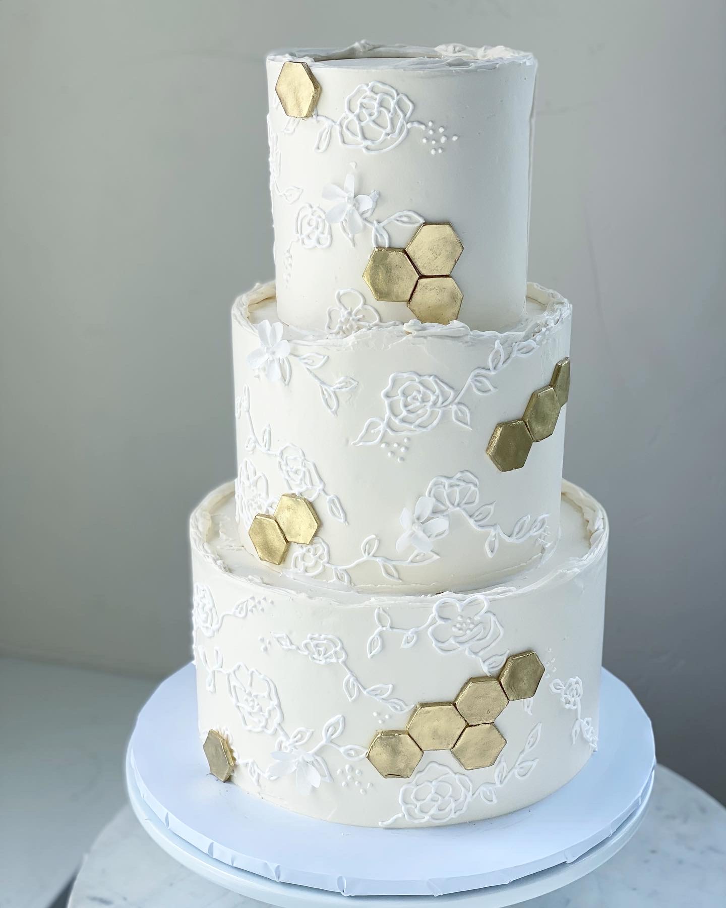 Honeycomb Wedding Cake