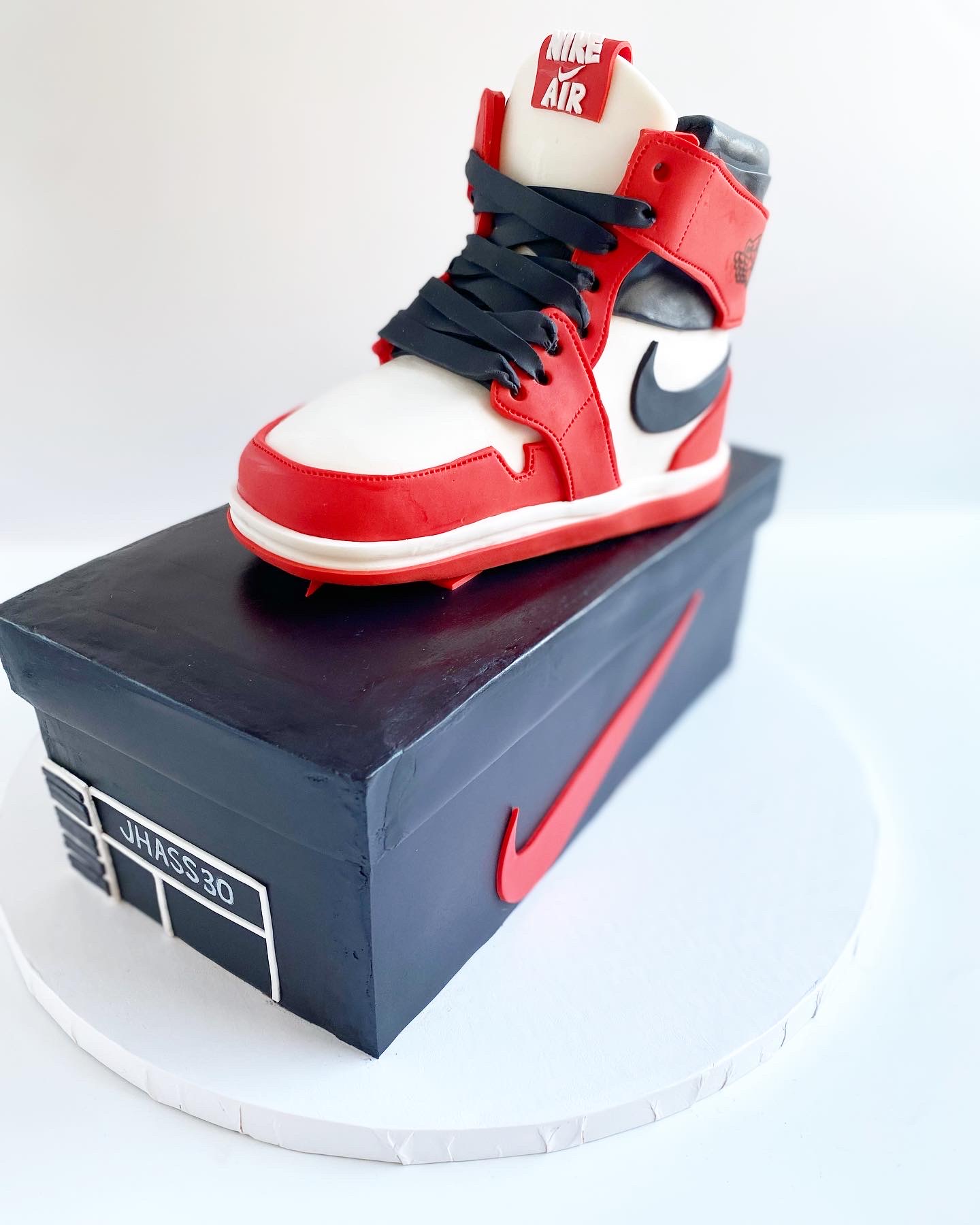 Nike Shoe Red White – Mandy’s Custom Cakes